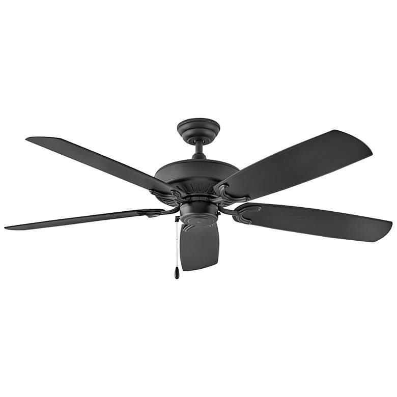 Image 1 60" Hinkley Oasis 5-Blade Matte Black Pull Chain Ceiling Fan