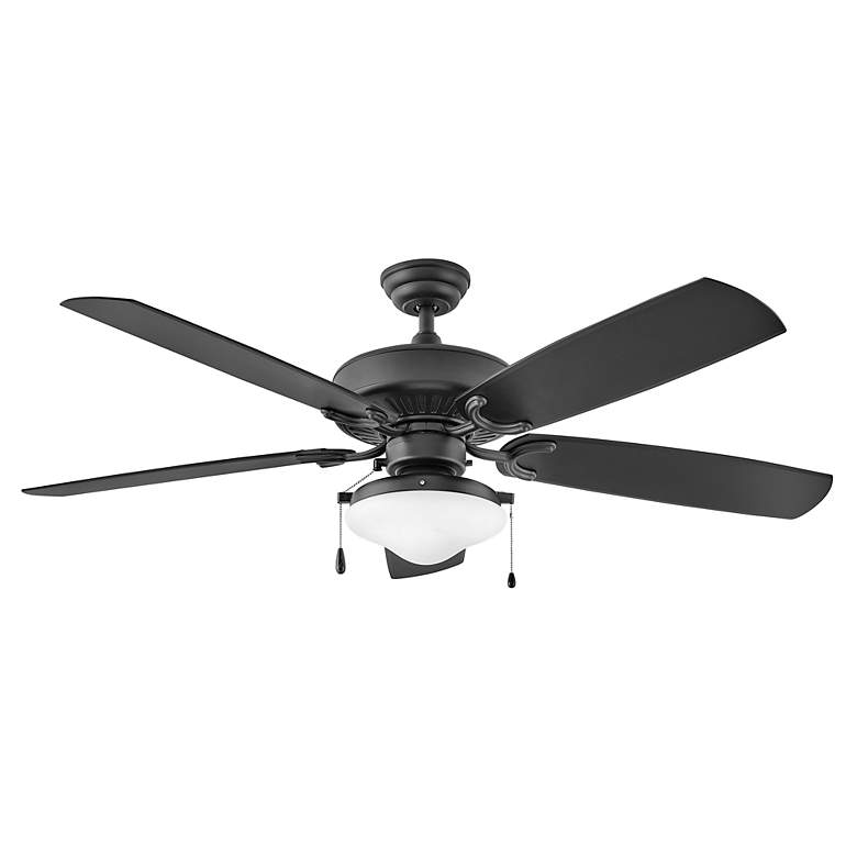 Image 5 60" Hinkley Oasis 5-Blade Matte Black Pull Chain Ceiling Fan more views