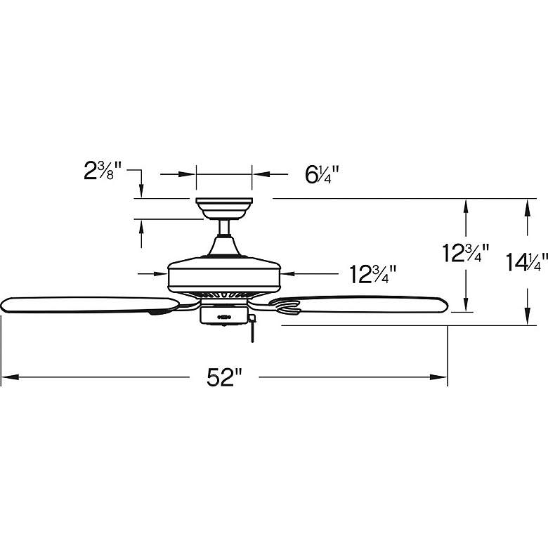 Image 7 60 inch Hinkley Oasis 5-Blade Matte Black Pull Chain Ceiling Fan more views