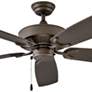 2_60" Hinkley Oasis Bronze 5-Blade Ceiling Fan with Pull Chain more views