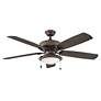 5_60" Hinkley Oasis Bronze 5-Blade Ceiling Fan with Pull Chain more views