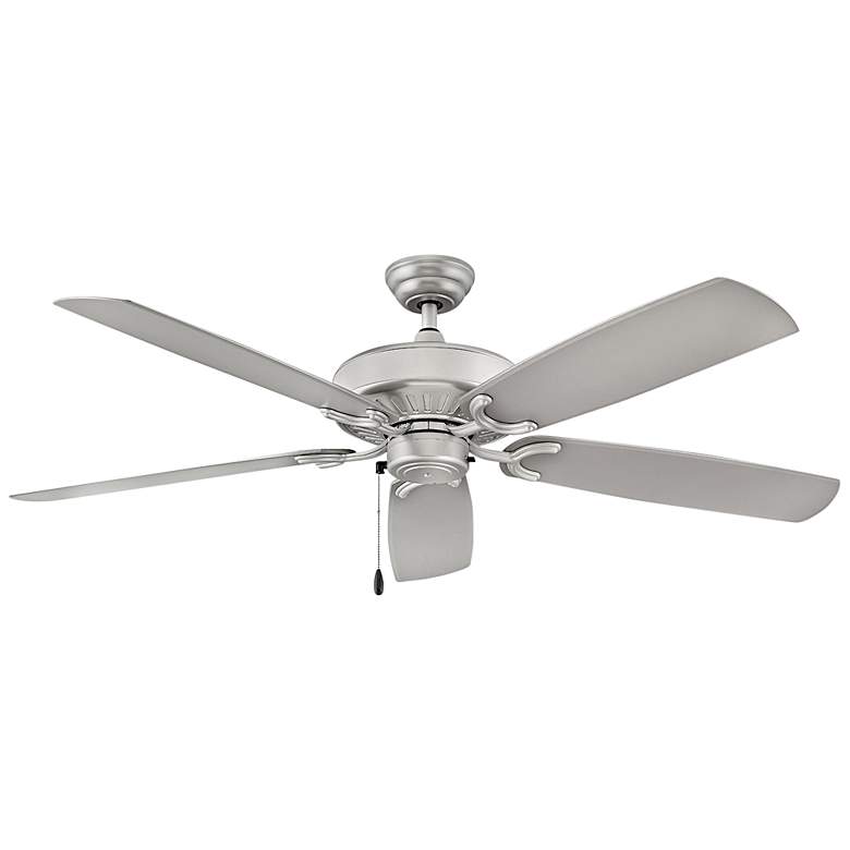 Image 1 60" Hinkley Oasis Brushed Nickel 5-Blade Ceiling Fan with Pull Chain