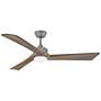 60" Hinkley Sculpt Graphite Outdoor LED Smart Ceiling Fan with Remote in scene