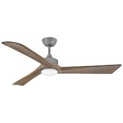 60&quot; Hinkley Sculpt Graphite Outdoor LED Smart Ceiling Fan with Remote