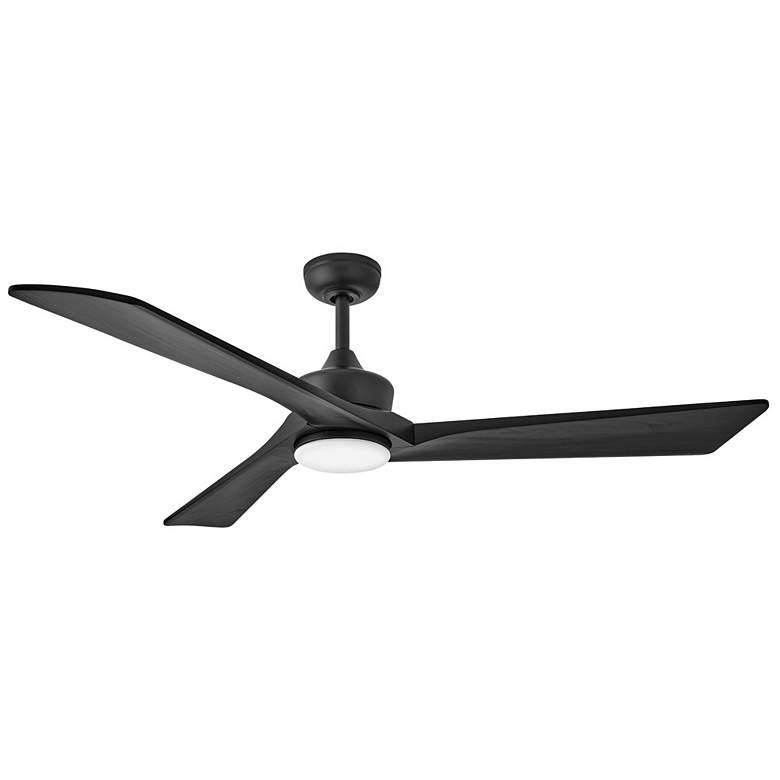 Image 1 60" Hinkley Sculpt Matte Black LED Smart Ceiling Fan