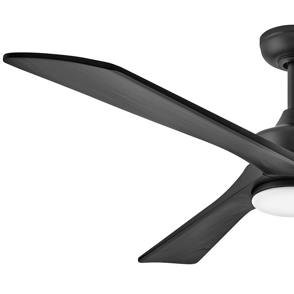 60" Hinkley Sculpt Matte Black LED Smart Ceiling Fan