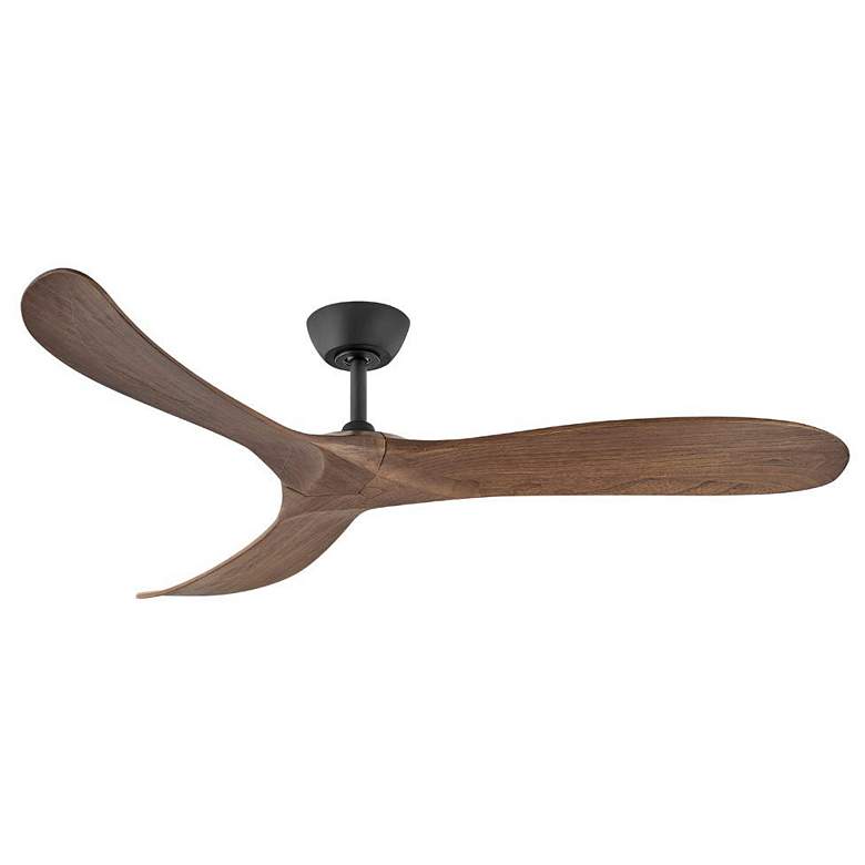 Image 1 60 inch Hinkley Swell Matte Black Damp Rated Smart Ceiling Fan with Remote