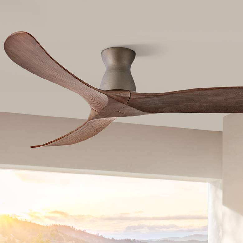 Image 1 60 inch Hinkley Swell Matte Bronze Damp Rated Smart Hugger Ceiling Fan