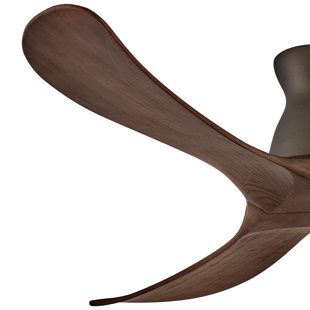 60" Hinkley Swell Matte Bronze Damp Rated Smart Hugger Ceiling Fan