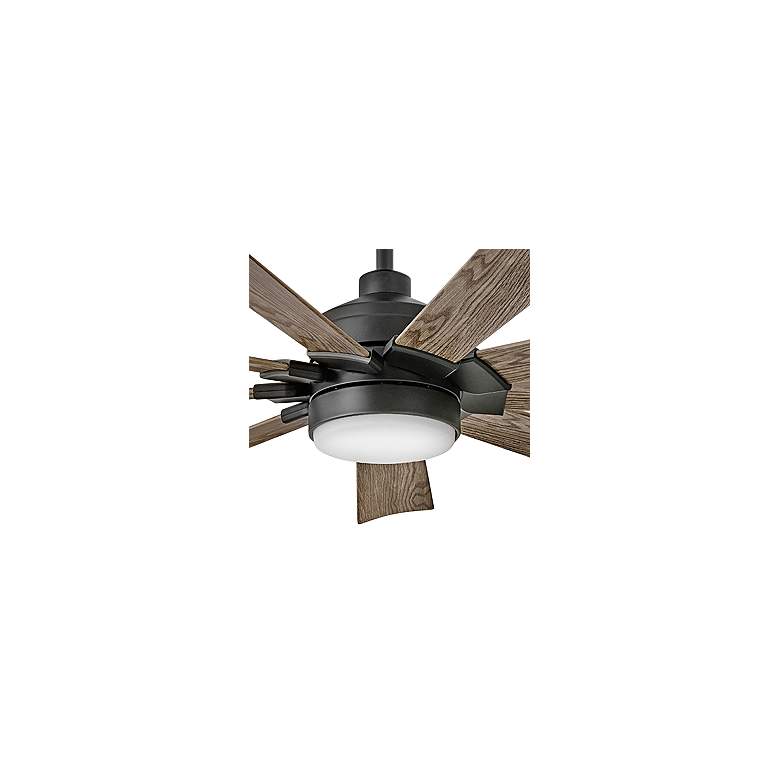 Image 3 60 inch Hinkley Turbine LED Wet Rated 9-Blade Black Driftwood Smart Fan more views