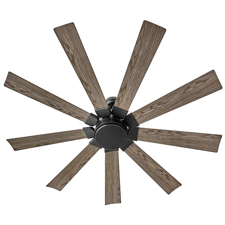 Image 4 60" Hinkley Turbine LED Wet Rated 9-Blade Black Driftwood Smart Fan more views
