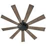 60" Hinkley Turbine LED Wet Rated 9-Blade Black Driftwood Smart Fan