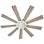 60" Hinkley Turbine LED Wet Rated 9-Blade White Rustic Wood Smart Fan