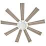 60" Hinkley Turbine LED Wet Rated 9-Blade White Rustic Wood Smart Fan