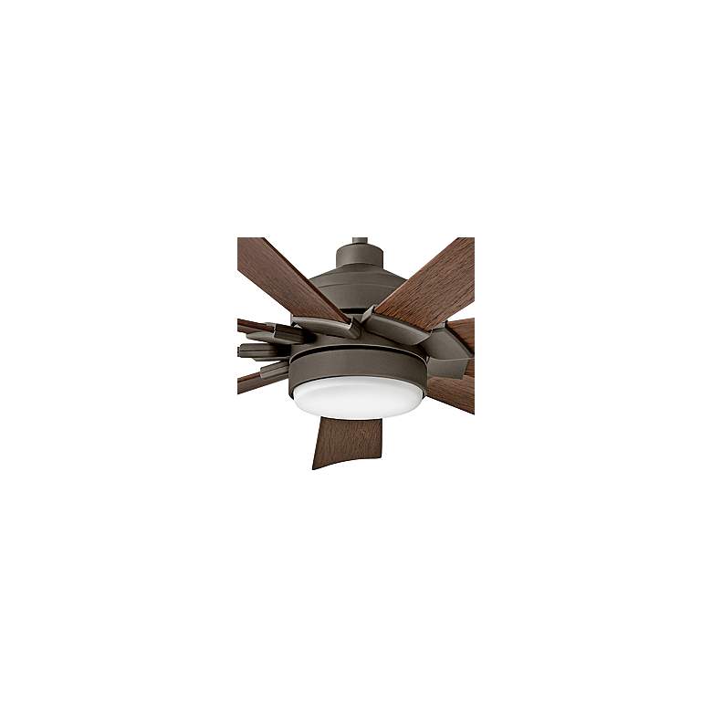 Image 3 60" Hinkley Turbine LED Wet Rated Bronze Walnut 9-Blade Smart Fan more views
