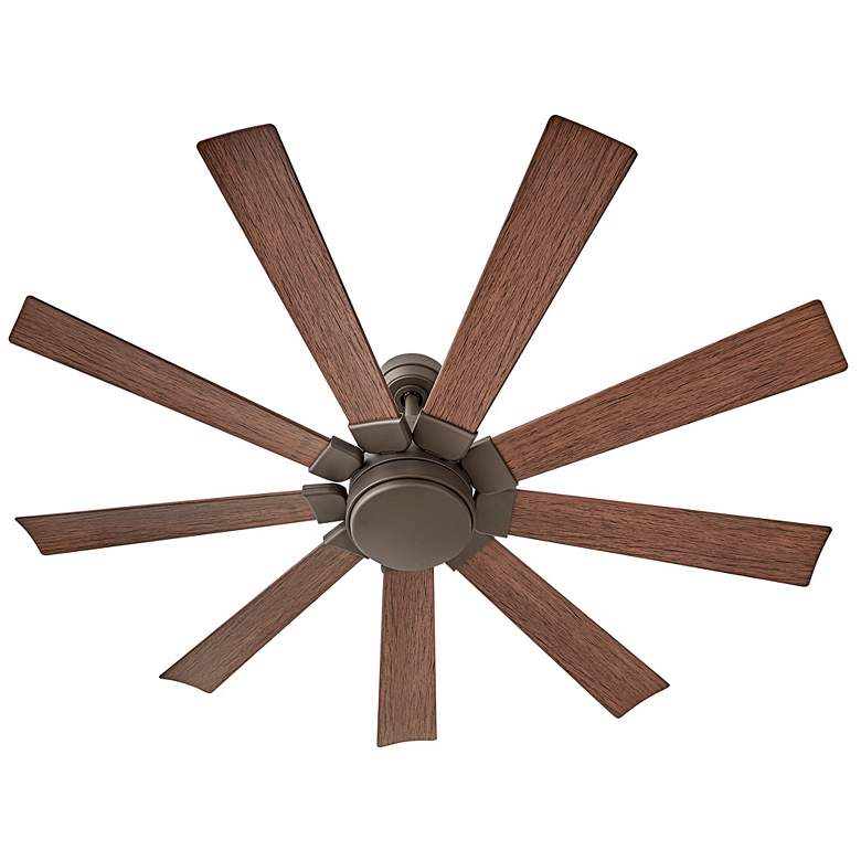 Image 4 60" Hinkley Turbine LED Wet Rated Bronze Walnut 9-Blade Smart Fan more views