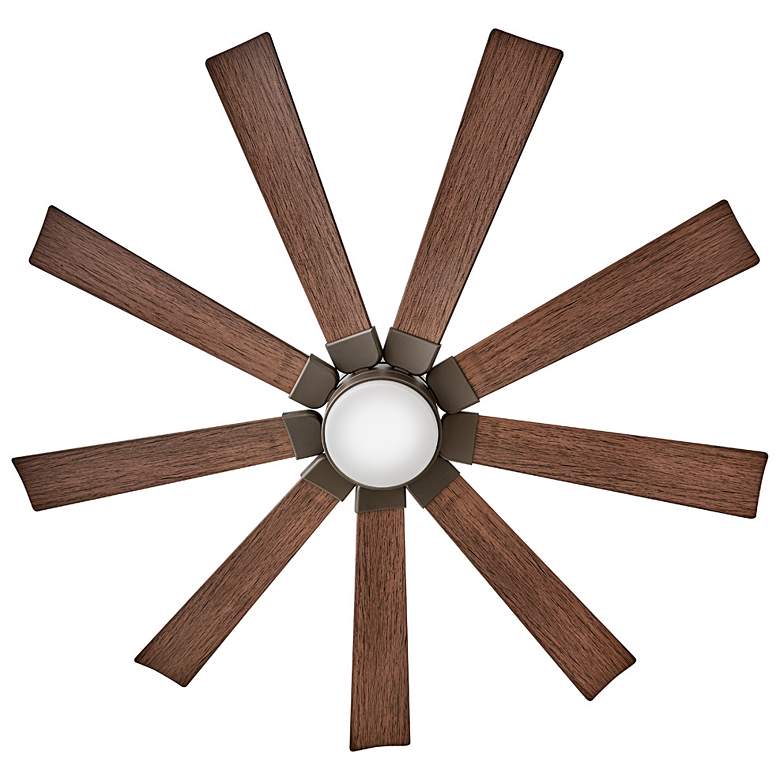 Image 6 60" Hinkley Turbine LED Wet Rated Bronze Walnut 9-Blade Smart Fan more views