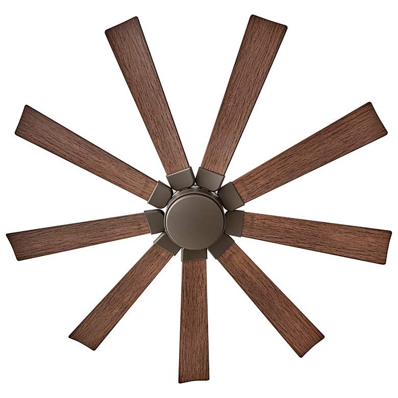 Image 7 60" Hinkley Turbine LED Wet Rated Bronze Walnut 9-Blade Smart Fan more views