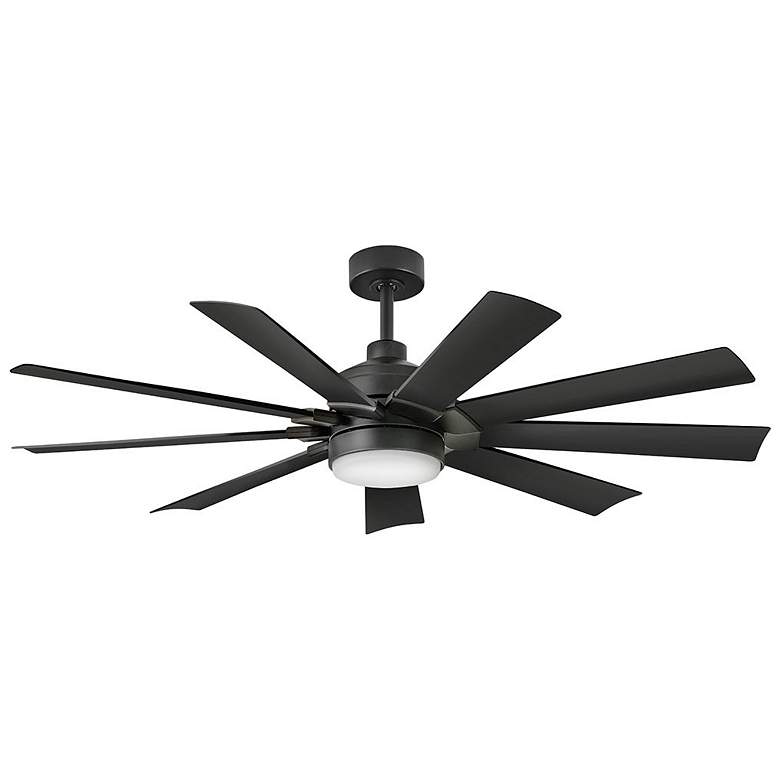 Image 1 60" Hinkley Turbine Matte Black LED Smart Control Ceiling Fan