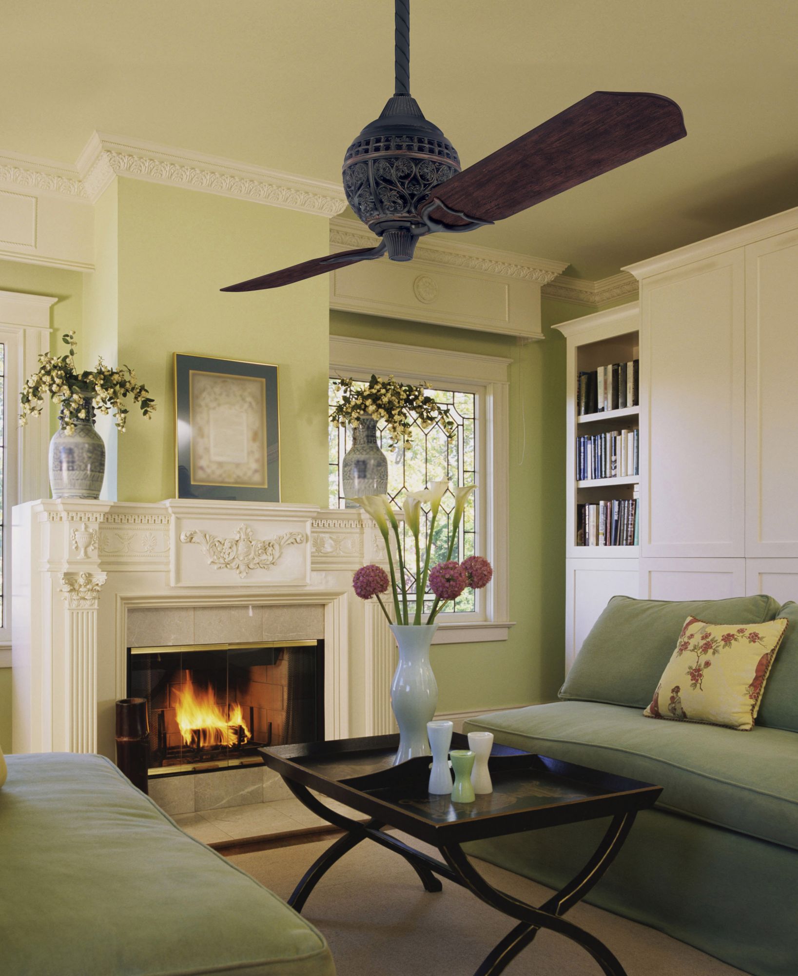 Image 3 60" Hunter 1886 Limited Edition 2-Blade Ceiling Fan with Pull Chain more views