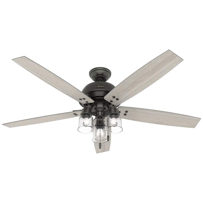 Image 1 60 inch Hunter Churchwell Noble Bronze Ceiling Fan with LED Light Kit