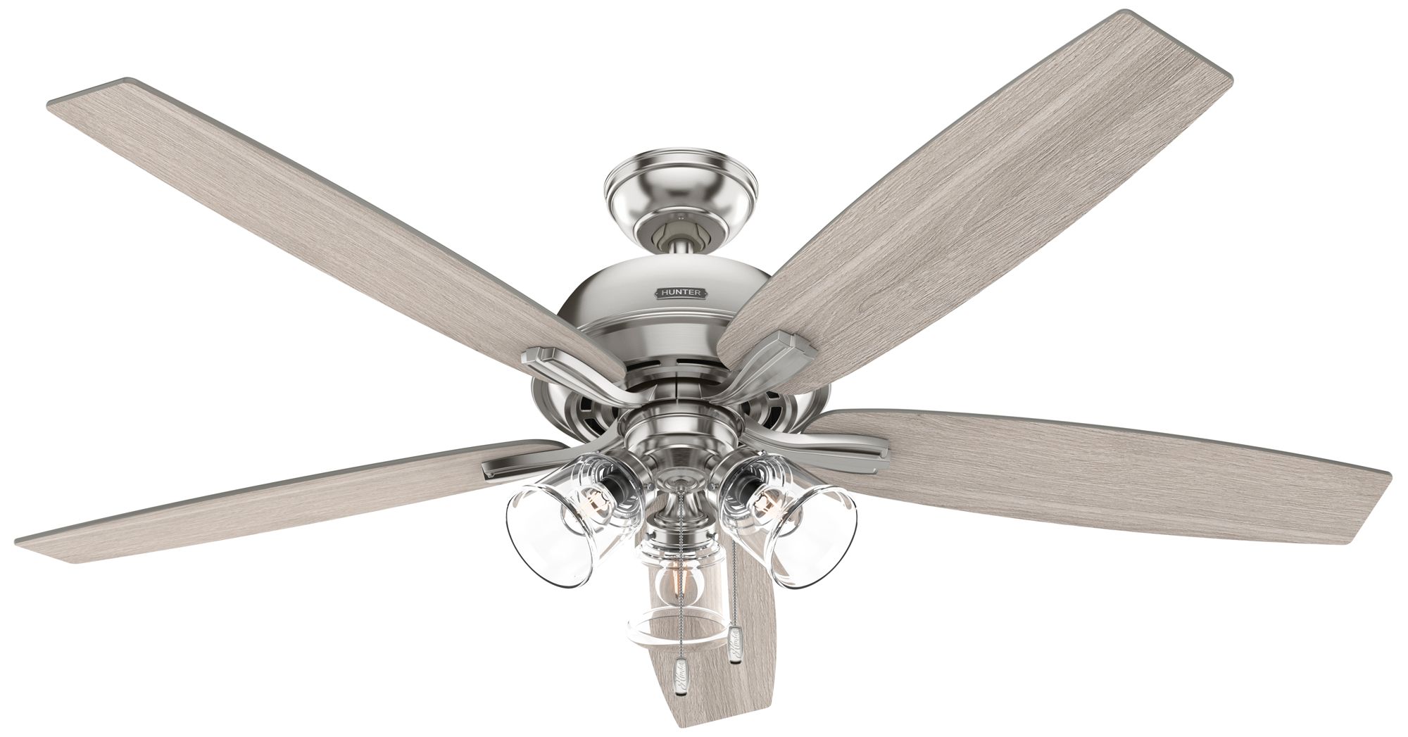Image 2 60" Hunter Dondra Brushed Nickel LED Ceiling Fan