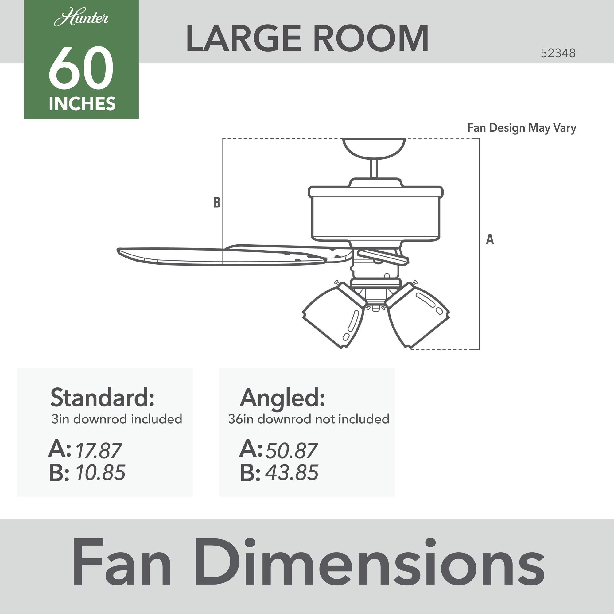 Image 5 60" Hunter Dondra Brushed Nickel LED Ceiling Fan more views