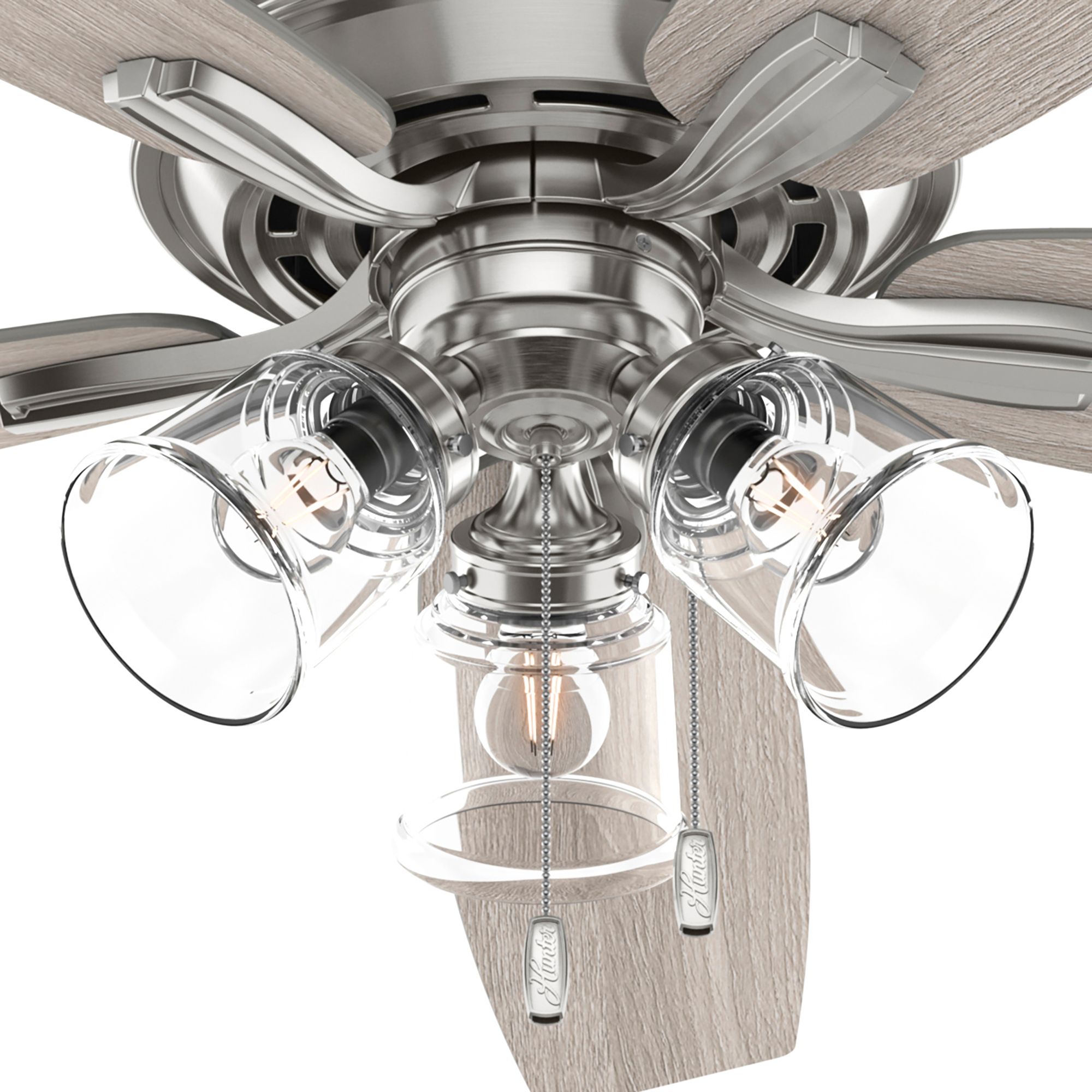 Image 7 60" Hunter Dondra Brushed Nickel LED Ceiling Fan more views