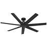 2_60" Hunter Downtown Matte Black Damp Ceiling Fan with Wall Control