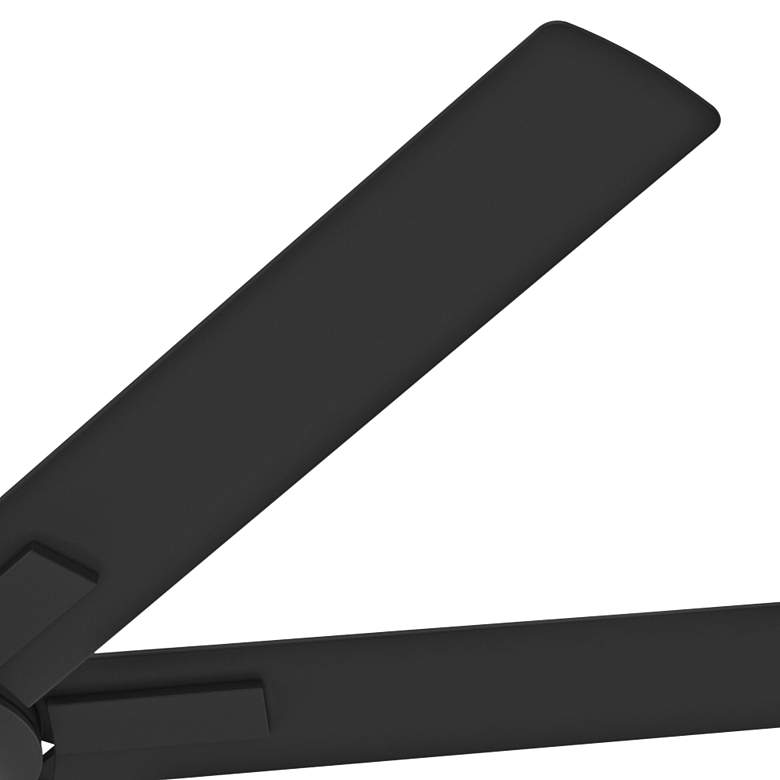 Image 4 60" Hunter Downtown Matte Black Damp Ceiling Fan with Wall Control more views