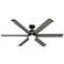 60" Hunter Gravity Matte Black LED Smart Ceiling Fan