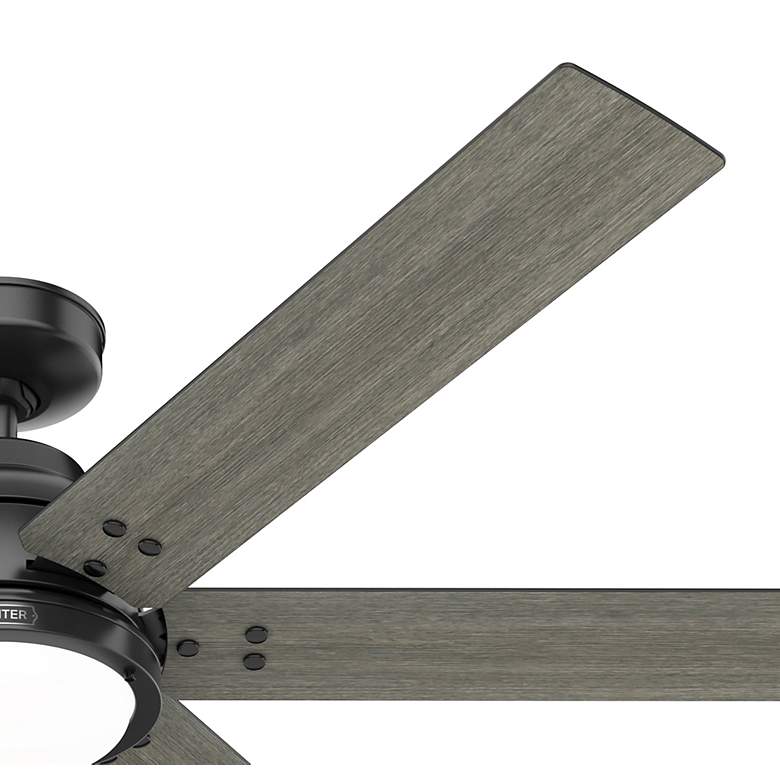 Image 3 60" Hunter Gravity Matte Black LED Smart Ceiling Fan more views