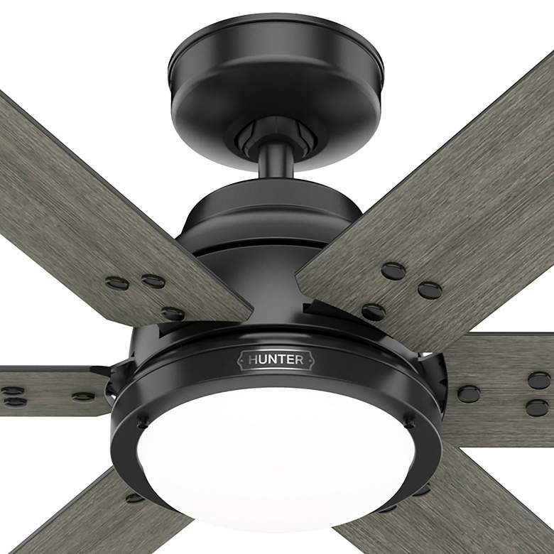 Image 4 60" Hunter Gravity Matte Black LED Smart Ceiling Fan more views