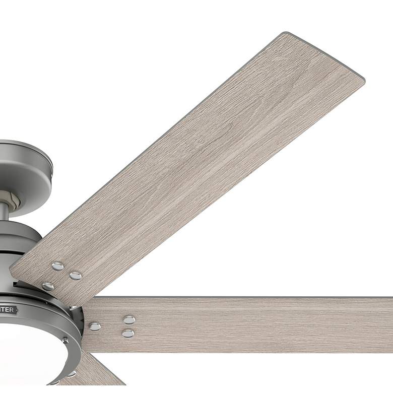 Image 3 60" Hunter Gravity Matte Silver LED Smart Ceiling Fan more views