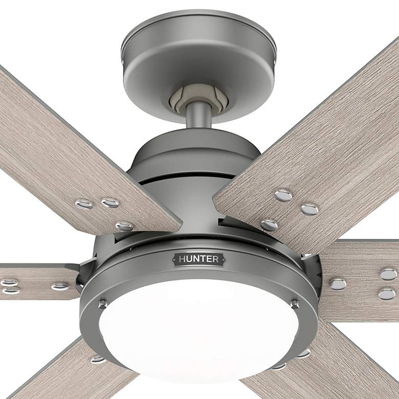 Image 4 60" Hunter Gravity Matte Silver LED Smart Ceiling Fan more views