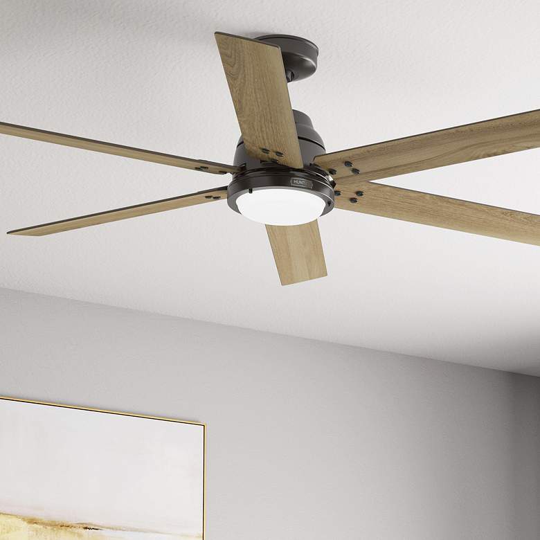 Image 1 60" Hunter Gravity Noble Bronze LED Smart Ceiling Fan