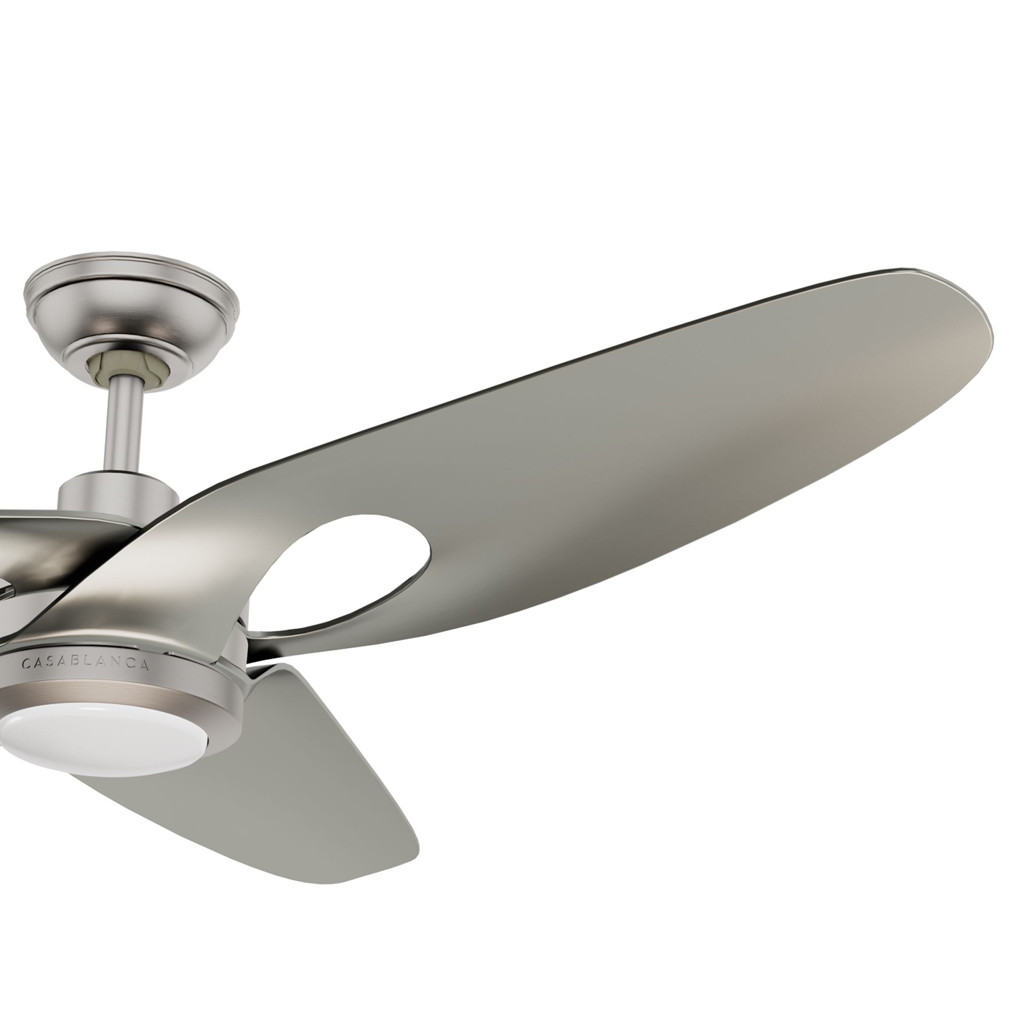 60" Hunter Inez Brushed Nickel LED Ceiling Fan