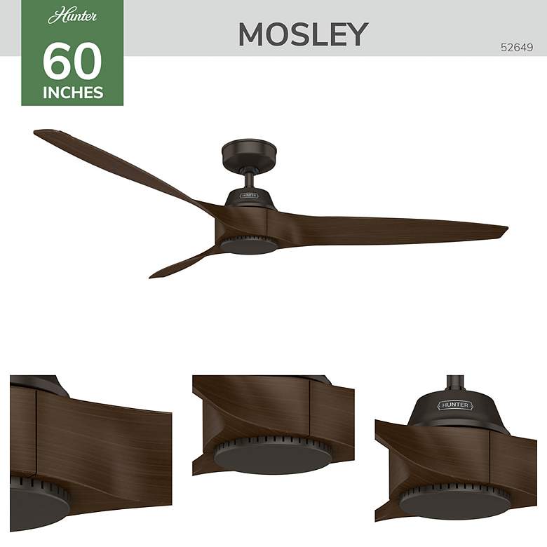 Image 5 60" Hunter Mosley Premier Bronze and Cocoa Ceiling Fan more views