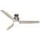 60" Hunter Neuron LED Matte Silver Chocolate Ceiling Fan with Remote