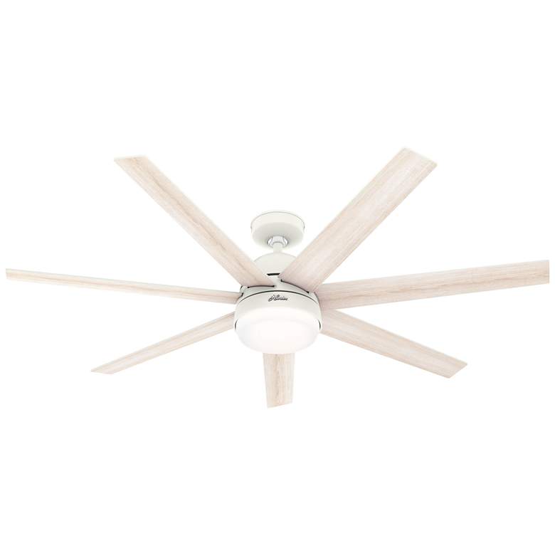 Image 1 60" Hunter Phenomenon Matte White LED Smart Ceiling Fan