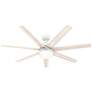 60" Hunter Phenomenon Matte White LED Smart Ceiling Fan