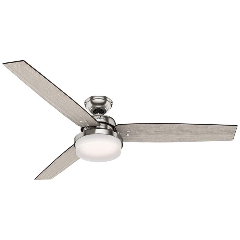 Image 2 60" Hunter Sentinel Brushed Nickel LED Ceiling Fan with Remote