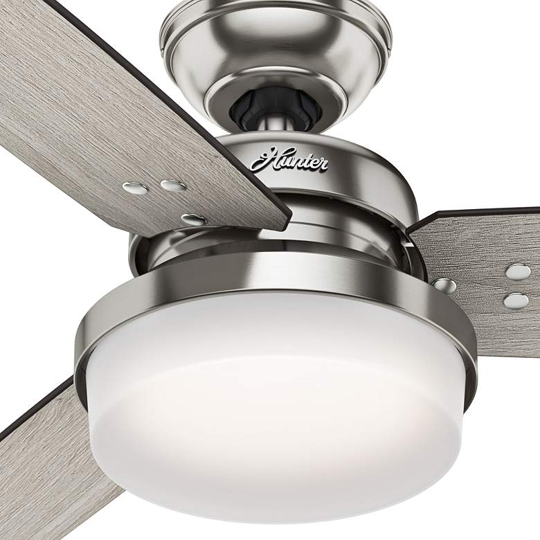 Image 4 60 inch Hunter Sentinel Brushed Nickel LED Ceiling Fan with Remote more views