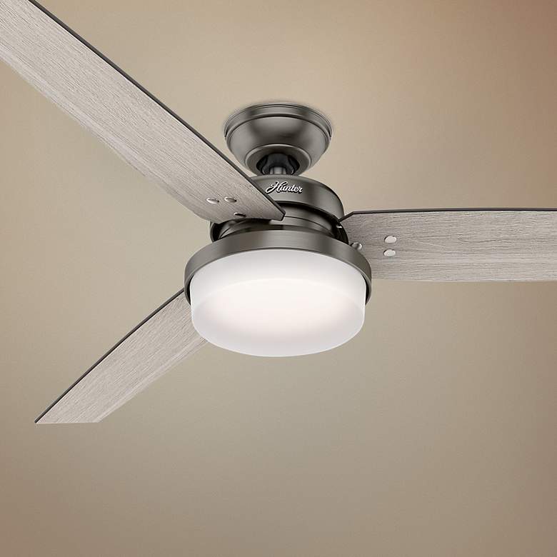 Image 1 60 inch Hunter Sentinel Brushed Slate LED Ceiling Fan