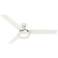 60" Hunter Sentinel Fresh White LED Ceiling Fan with Remote
