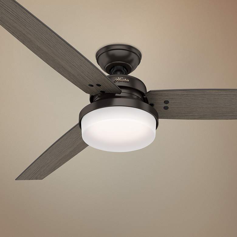 Image 1 60" Hunter Sentinel Premier Bronze LED Ceiling Fan