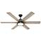 60" Hunter Warrant Noble Bronze LED DC Ceiling Fan with Wall Control