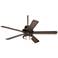 60" Industrial Forge Caged White Glass Damp LED Ceiling Fan