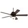 60" Industrial Forge Frosted Glass Outdoor Ceiling Fan