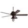 60" Industrial Forge Marlowe Cage LED Outdoor Ceiling Fan